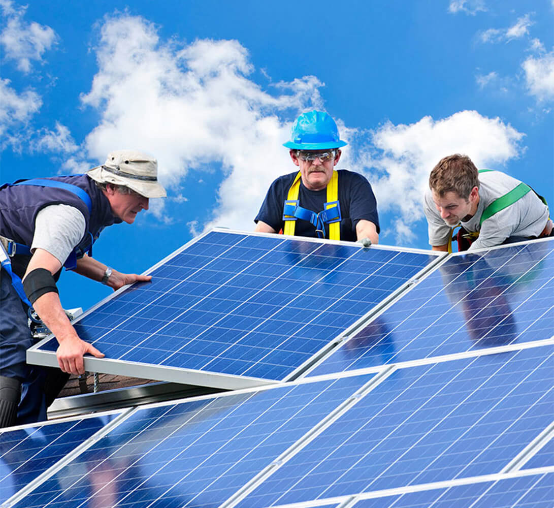 Instalação de painéis solares